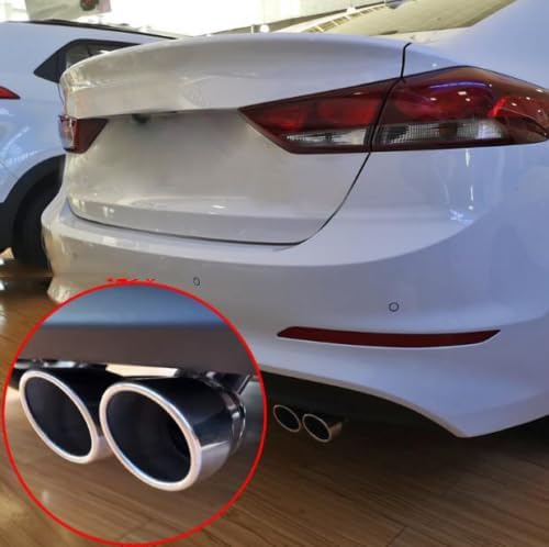 ya 6 8.14 Fits 2017-2018 for Hyundai for Elantra Stainless Steel Rear Exhaust Muffler Tip Pipe 