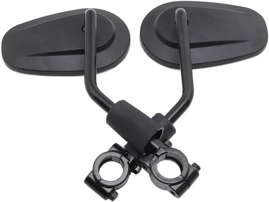 ya 2 8.15 Black 25mm Handlebar Mount Clamp Aluminium Oval Rearview Side Mirrors for Harley