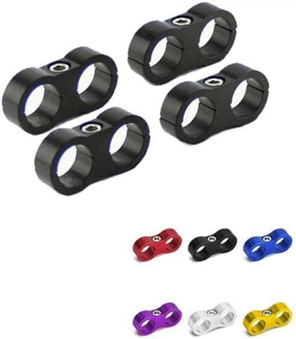 ya 4 8.24 baidi 4-8Pcs AN6 Hose Separator Clamp Fitting Connector Oil Fuel Hose Line Adapte