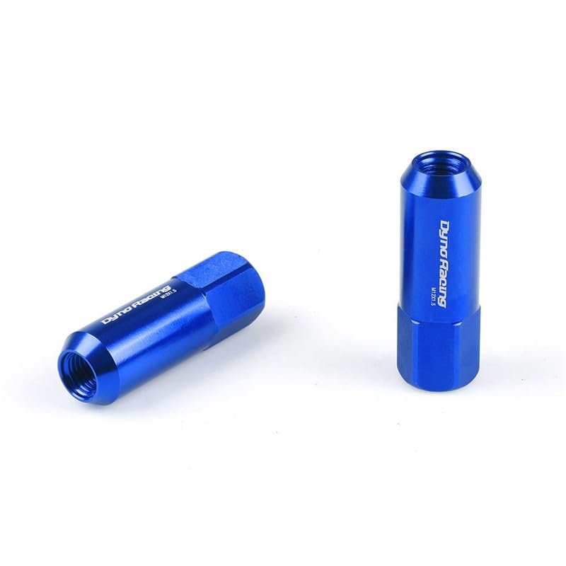 ya 10 9.16 baidi 20Pcs M12X1.5 60MM Extended Tuner Racing Wheel Lug Nuts Forged Blue Aluminum