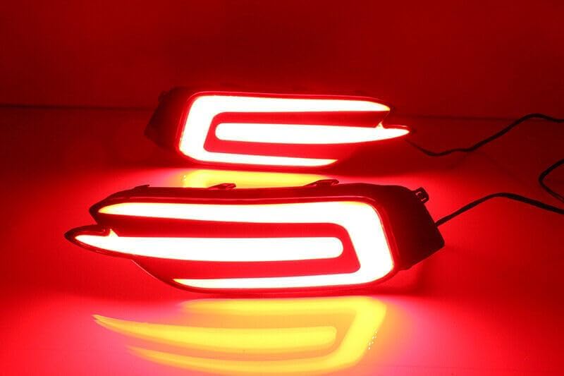 ya 10 9.16 zhengce 2PCS LED Bumper Driving Lamp Rear Fog Light for Honda for Civic Sedan 2016-