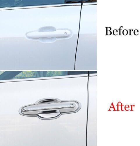 ya 5 8.10 Cover Trim Chrome for Toyota Highlander 20-2024 Steel Outside Door Bowl Handle