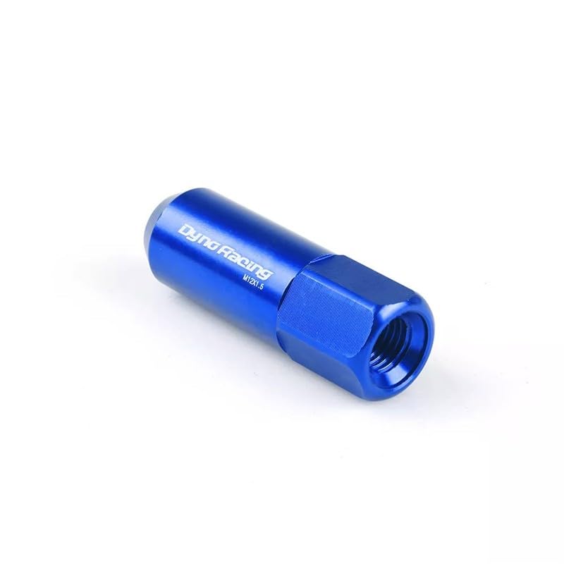 ya 10 9.16 baidi 20Pcs M12X1.5 60MM Extended Tuner Racing Wheel Lug Nuts Forged Aluminum Blue