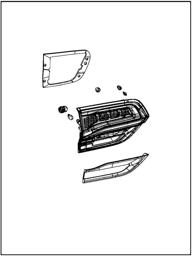ya 4 8.14 Left Inner Tail Light Fits 2014-2016 for Jeep Grand Cherokee 68110047AC