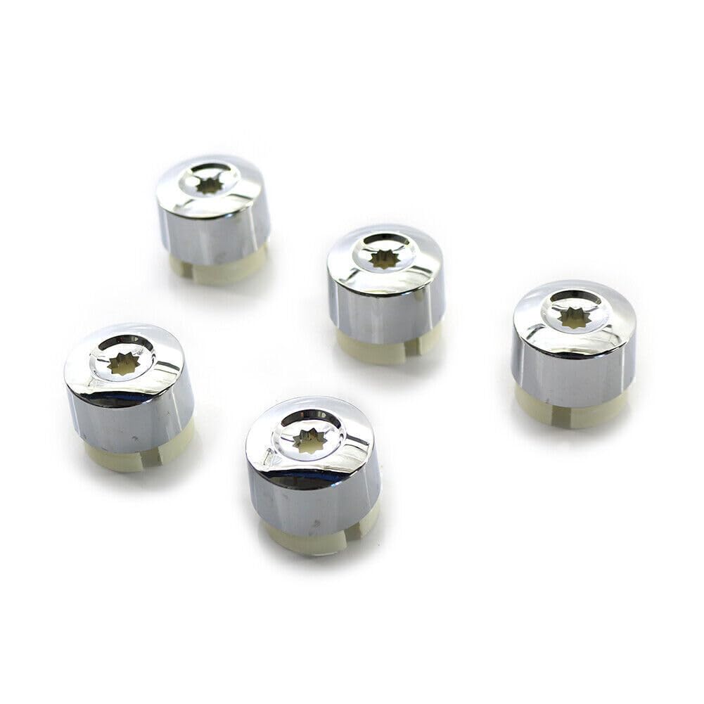 ya 5 8.10 5pcs Chrome Wheel Lug Bolt Caps Fits 2004-2017 for VW Touareg 7L6601173A