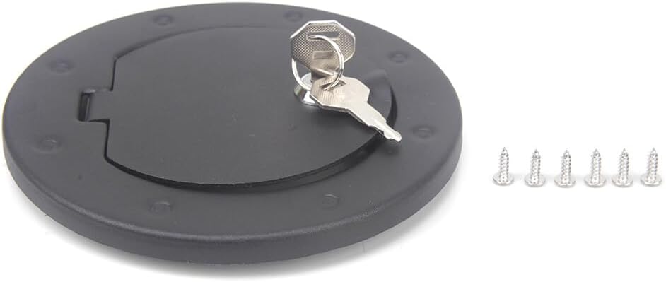 ya 5 8.10 Locking Gas Tank Fuel Filler Cover Cap With Key Fit for Jeep for Wrangler JK 2007-2017