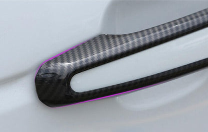 ya 5 8.10 8PCS for Range Rover Evoque 2012-19 Carbon Fiber Outside Door Handle Cover Trims