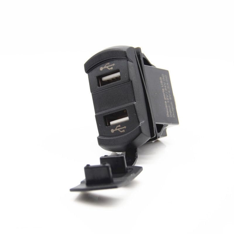 ya 3 8.24 baidi 12-24v Blue LED Jack Style Vehicle and Boat Detection Voltage Meter Dual USB Port Charger 
