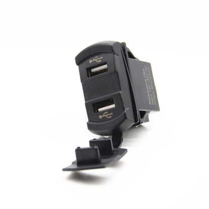 ya 3 8.24 baidi 12-24v Blue LED Jack Style Vehicle and Boat Detection Voltage Meter Dual USB Port Charger 