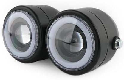 ya 4 8.14 Motorcycle Twin Dual Headlight Double Headlamp For Harley Street Fat Boy Softail