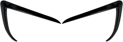 ya 13 9.15 baidi 2X Car Front Fog Light Lamp Eyebrow Cover Trim for Tesla Model X 2015-2020 Black