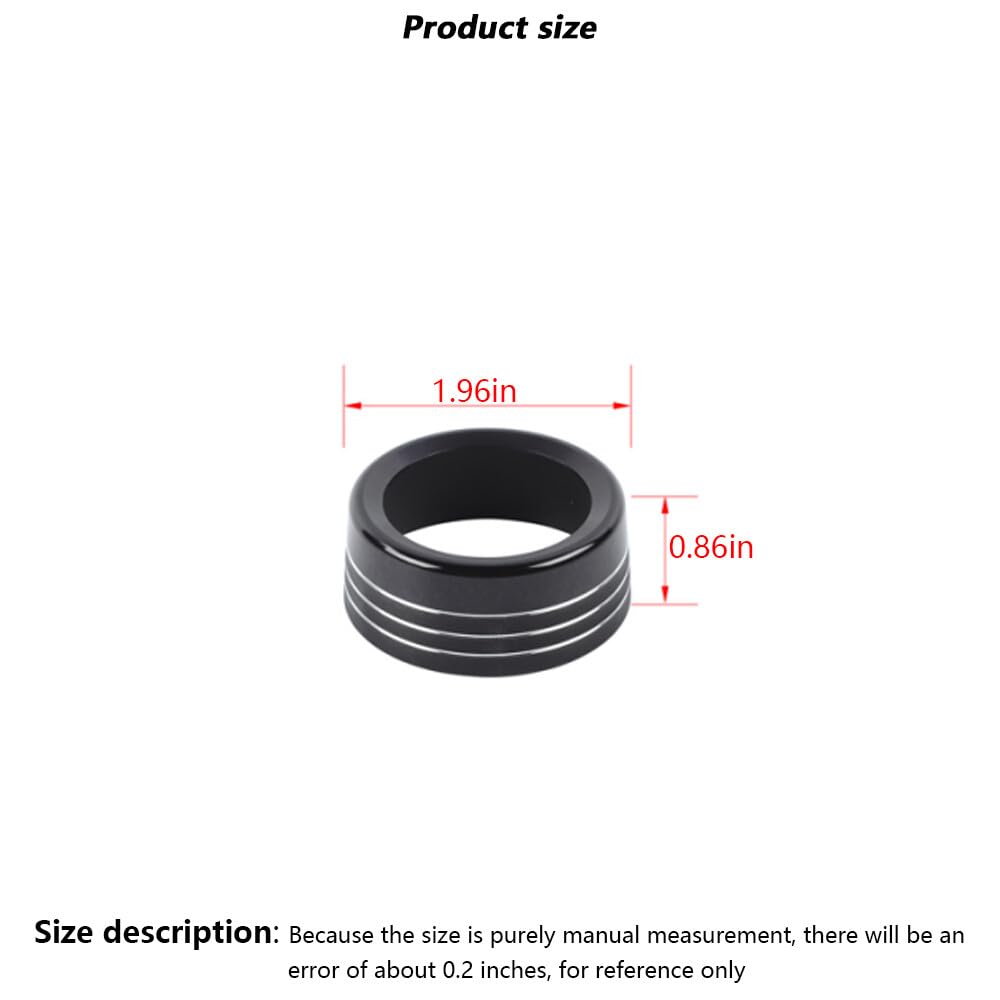 ya 4 8.24 baidi Interior Gear Shift Switch Knob Cover Trim Ring for Dodge for Ram 1500 2013-17 Black