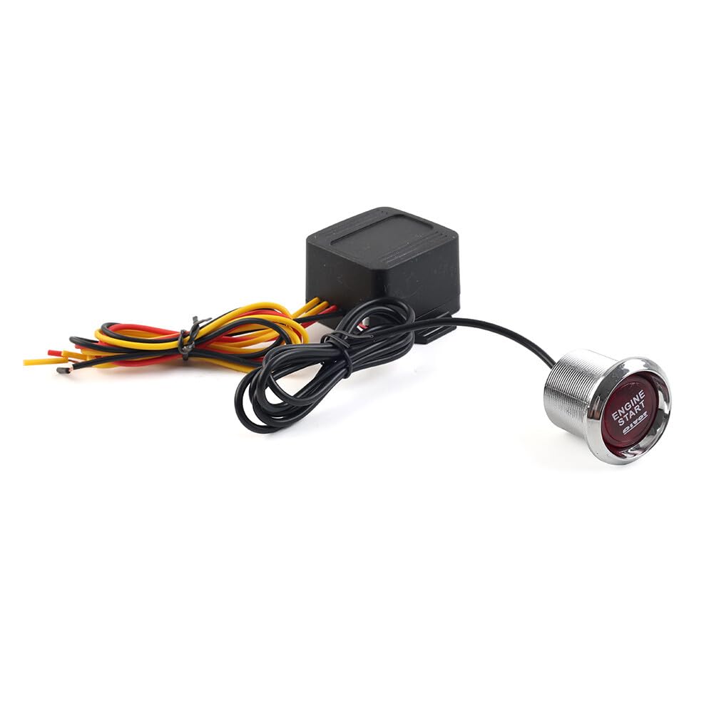 ya 6 8.24 baidi Universal Car Engine Start Push Button Switch Ignition Starter Kit Red 12V LED