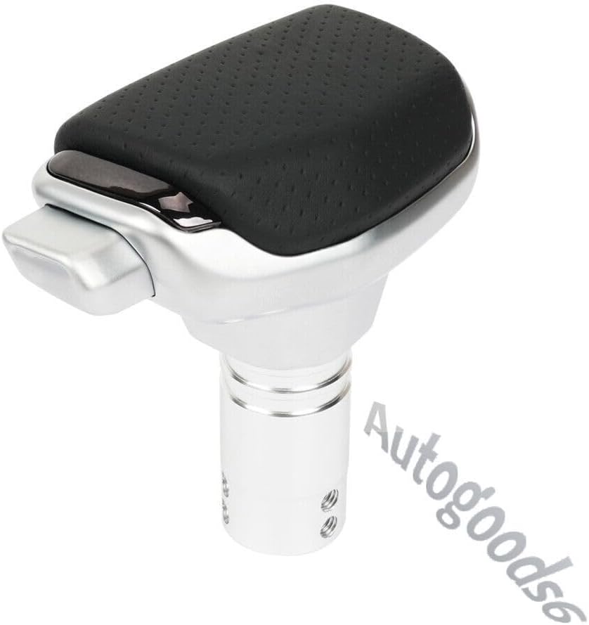 ya 4 8.14 JDM PU Leather Metal Automatic Car Gear Stick Shift Knob Shifter Push Button