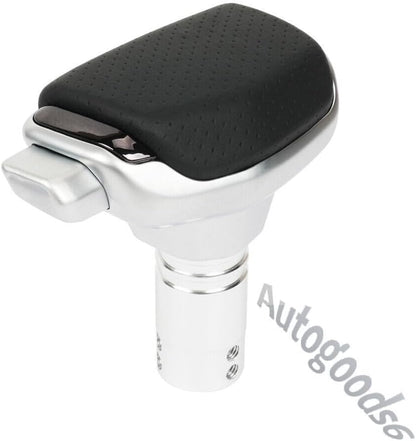 ya 4 8.14 JDM PU Leather Metal Automatic Car Gear Stick Shift Knob Shifter Push Button