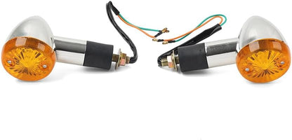 ya 10 9.16 zhengce 2x Amber Turn Signal Lights 10mm for Suzuki Boulevard C109R C50 C90 S 40