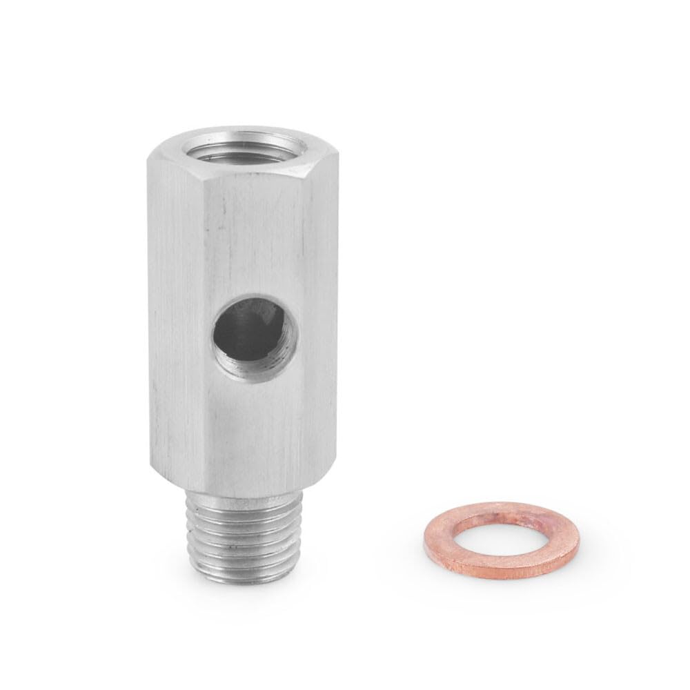 ya 5 8.10 M10x1.5Female Oil Pressure Sensor 1/8NPT Tee to M10x1.5 Male Adapter Supply Feed