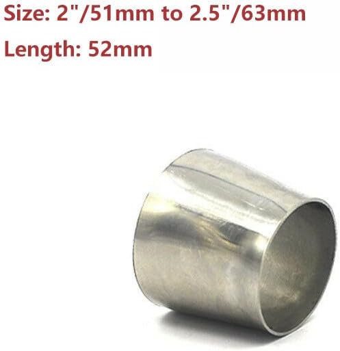 ya 6 8.14 2 to 2.5 OD Stainless Steel Pipe Concentric Reducer Pipe Converter Adapter
