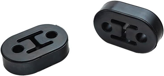 ya 4 8.14 4Pcs Universal 2-Hole Car Muffler Hangers Brackets Rubber Black