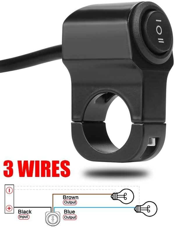 ya 4 8.24 baidi Waterproof Motorcycle Handlebar 7/8 ON OFF Switch ATV Headlight Fog Spot Light