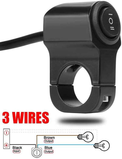 ya 4 8.24 baidi Waterproof Motorcycle Handlebar 7/8 ON OFF Switch ATV Headlight Fog Spot Light