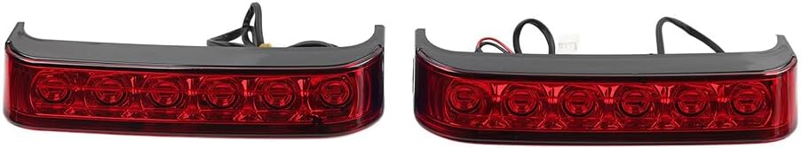 ya 4 8.10 Black Saddlebag Run Brake Tail Light FIT For Harley Touring Street Glide FLHX