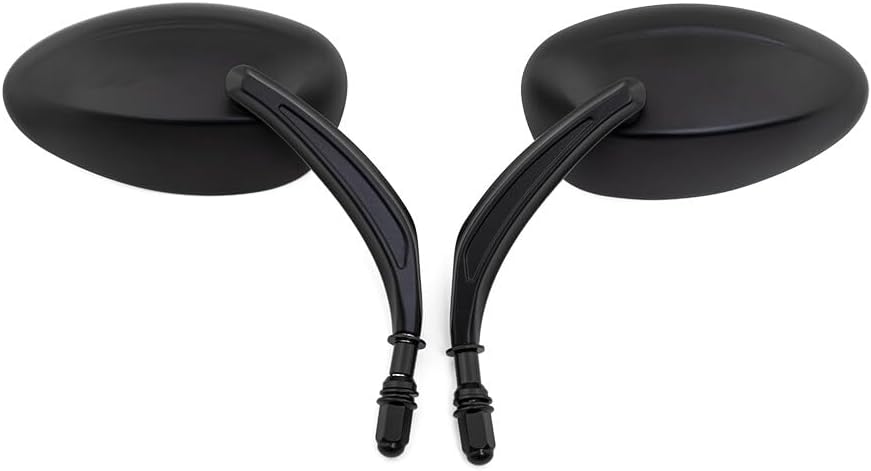 ya 2 8.15 Black Oval Rearview Side Mirror for Harley Sportster 1200 883 Dyna Street Bob