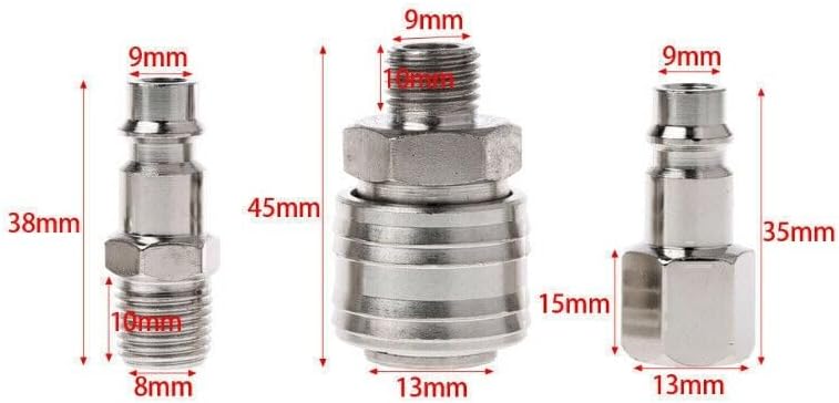 ya 14 9.20 baidi 10Pcs Euro 1/4''BSP Air Line Fitting Hose Compressor Quick Release Connector-1
