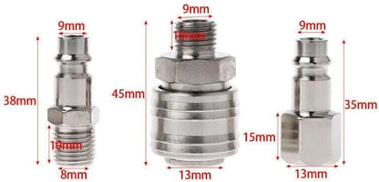ya 14 9.20 baidi 10Pcs Euro 1/4''BSP Air Line Fitting Hose Compressor Quick Release Connector-2