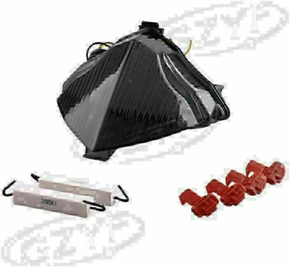 ya 5 8.24 baidi LED Turn Signals Tail Brake Running Light Smoke Lens Fit for Yamaha YZF R1 2004-2006
