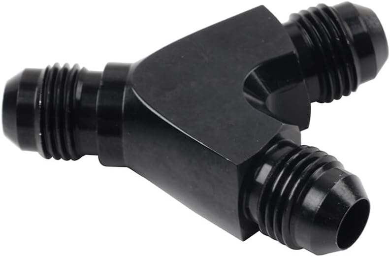 ya 11 9.14 baidi8AN AN8 Black Y Fuel Block Flare Union Junction Fitting Adapter Coupler Splitter