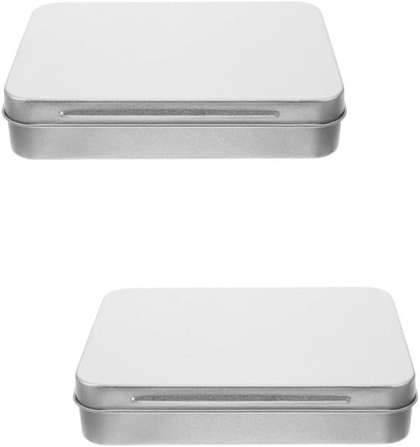 ya 14 9.20 baidi 2 PCS Stora Tin Box Travel Tinplate Container Empty Containers-1