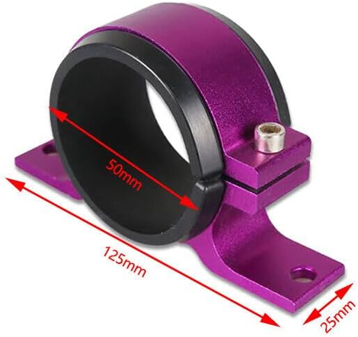 ya 4 8.8.2 50mm Aluminum Inline Fuel Pump or Filter Mounting Bracket Mount Clamp Purple