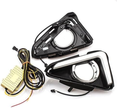 ya 4 8.10 1 Set LED Daytime Running Light Fog Light for Toyota RAV4 2016-2018