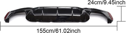 ya 2 8.15 M5 style gloss black rear diffuser for 17-23 for BMW G30 5 series with M sport bumper