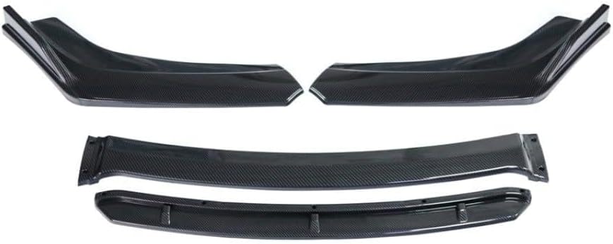 ya 2 8.24 baidi Black Carbon Fiber Look Car Front Bumper Lip Chin Splitter Spoiler Body Kit 4Pcs