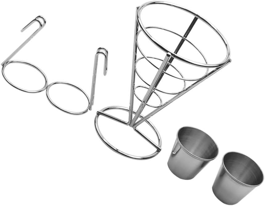 ya 26 10.21 baidi French Fries Rack Metal Snacks Holder Chips Display Appetizers Fried Chicken-2