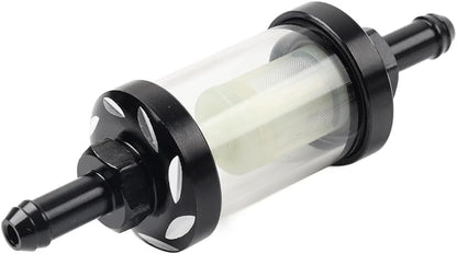 ya 4 8.8.2 8MM 5/16 Inline Reusable Motorcycle Gas Fuel Filter Universal