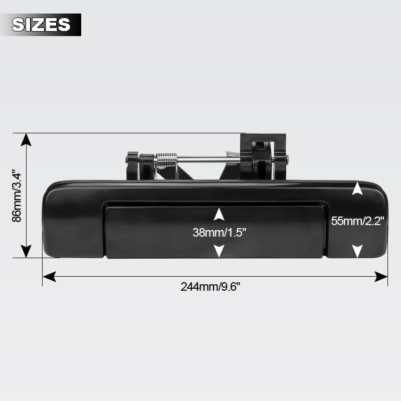 ya 5 8.10 Black Tailgate Handle No Keyhole for 2012-2016 for Holden Colorado RG/for Isuzu DMAX