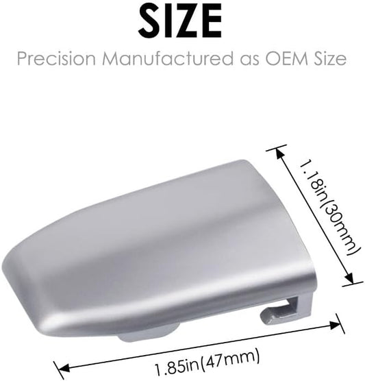 ya 2 8.15 2 x Front Door Handle Lock Cylinder Cover for 2015-2019 for Cadillac for Escalade Chrome