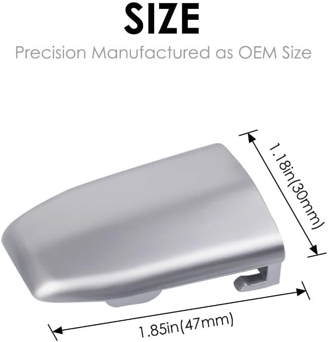 ya 2 8.24 baidi 2 x Front Door Handle Lock Cylinder Cover for 2015-2019 for Cadillac for Escalade Chrome