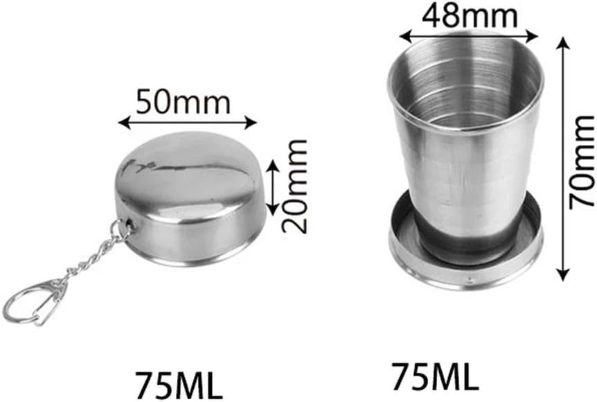 ya 14 9.20 baidi Lightweight 304 Stainless Steel Folding Mug for Camping and Hiking Trips-1
