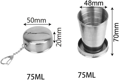 ya 14 9.20 baidi Lightweight 304 Stainless Steel Folding Mug for Camping and Hiking Trips-1