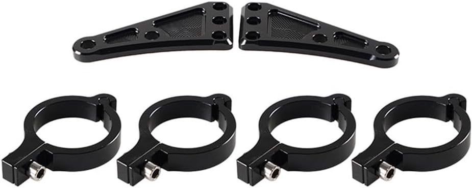 ya 2 8.15 CNC Headlight Lamp Mount Bracket for 41mm Fork Tubes Motorbike Universal Pair