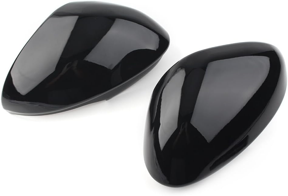 ya 4 8.14 Piano Black Car Side Rearview Mirror Cover Caps Fit for Alfa Romeo Giulia 2017-2024