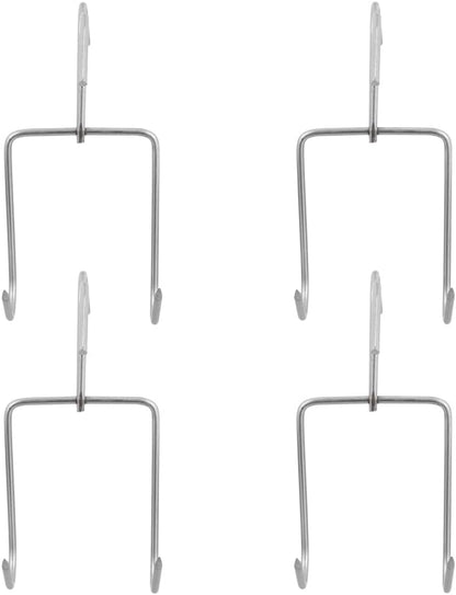 ya 14 9.20 baidi 4PCS Stainless Steel Hooks Thicken Meat Hooks Home Double Row BBQ Hooks-1