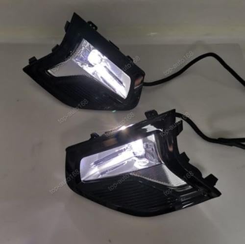 ya 9 10.24 LED Front Bumper Fog Lamp Assembly Kit w/wiring/Bezel for Ford Fusion 2019-2020