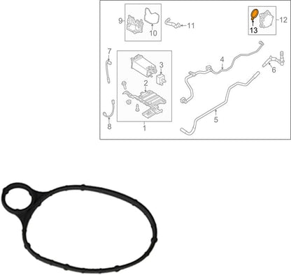 ya 11 9.14 baidiVacuum Pump Gasket Rubber Black for Explorer 2012-2019 BB5Z2A572B