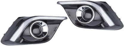 ya 4 8.10 2Pcs LED Daytime Running Light Fit for Mazda 3 Axela Car Fog Lamp DRL 2014-2016 2015