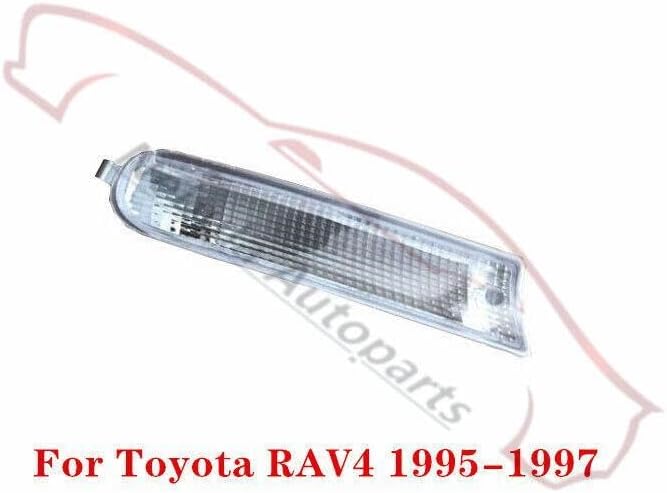 ya 4 8.24 baidi Replacement for Toyota RAV4 1995-97 Right Front Bumper Fog Light Housing White 